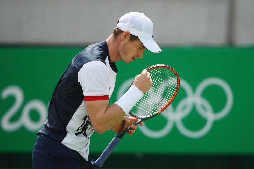 Day four: Andy Murray beats Juan Monaco of Argentina during the Men's Second Round Singles Match. 
