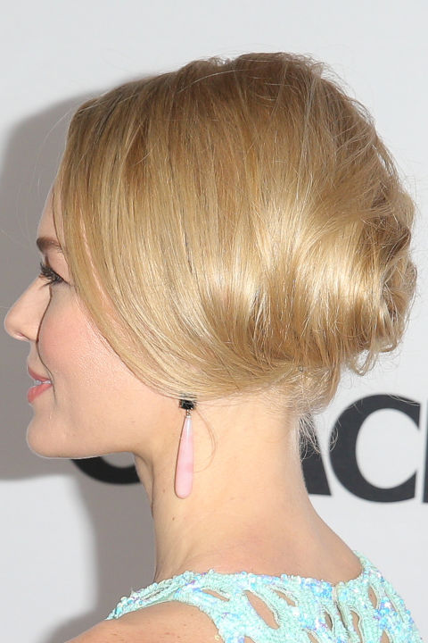 Chignons will never go out of style. Wear yours loose around the ears for an elegant but relaxed look. 

